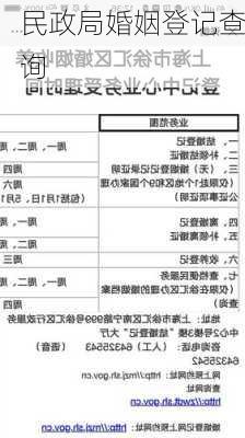 民政局婚姻登记查询