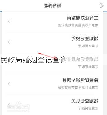 民政局婚姻登记查询
