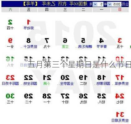 五月第三个星期日是什么节日