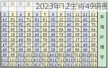 2023年12生肖49码图