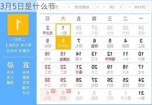 3月5日是什么节