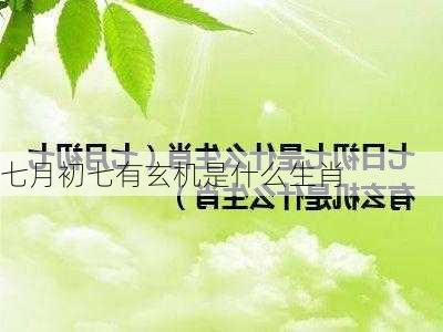 七月初七有玄机是什么生肖