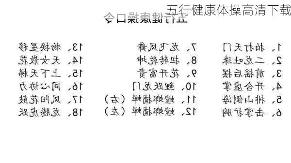 五行健康体操高清下载