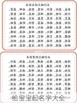 给宝宝起名字大全