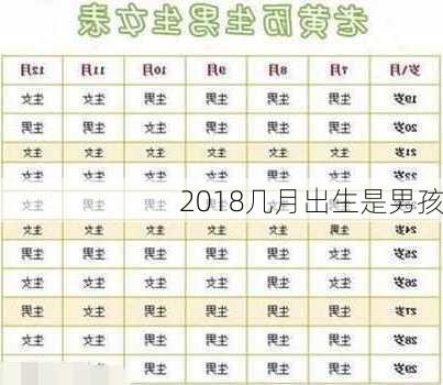 2018几月出生是男孩