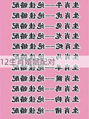 12生肖婚姻配对