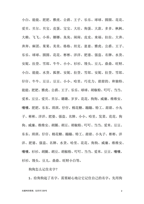 给宠物狗起名字