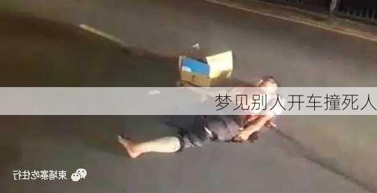 梦见别人开车撞死人