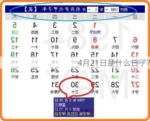 4月21日是什么日子?