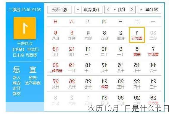 农历10月1日是什么节日