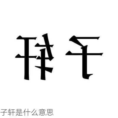 子轩是什么意思