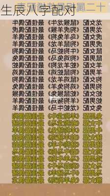 生辰八字配对