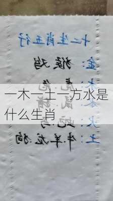 一木一土一方水是什么生肖