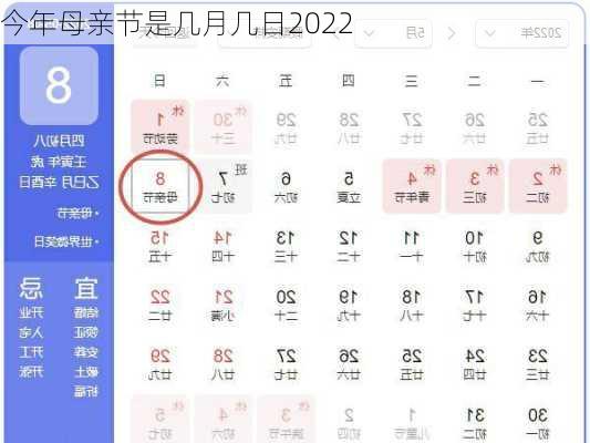 今年母亲节是几月几日2022