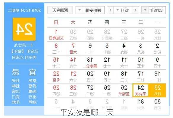 平安夜是哪一天