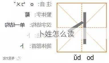 卜姓怎么读