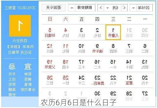 农历6月6日是什么日子