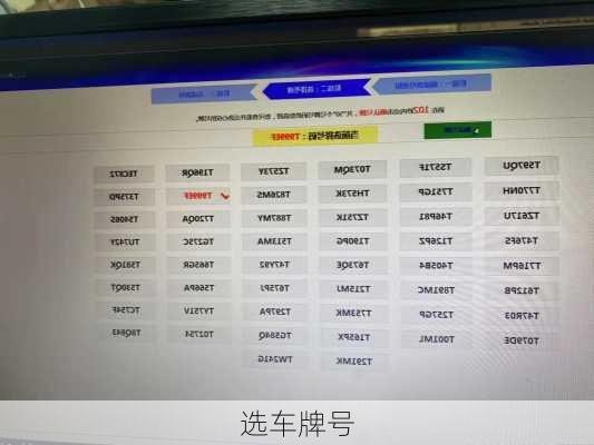 选车牌号