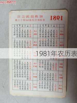 1981年农历表