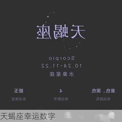 天蝎座幸运数字