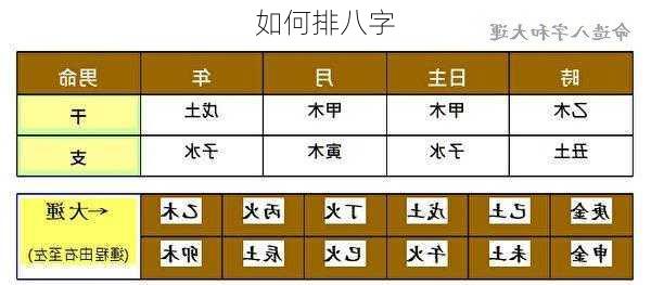 如何排八字