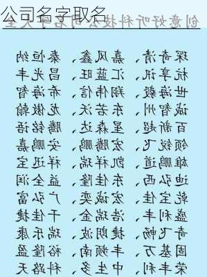 公司名字取名