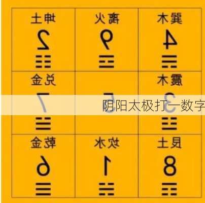 阴阳太极打一数字