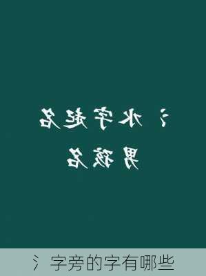 氵字旁的字有哪些