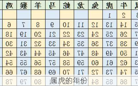 属虎的年份