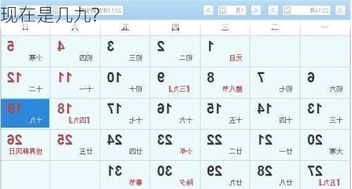 现在是几九?
