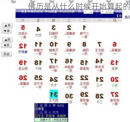 佛历是从什么时候开始算起的