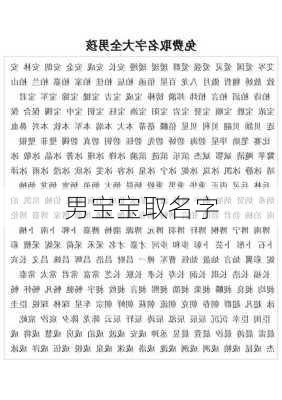 男宝宝取名字