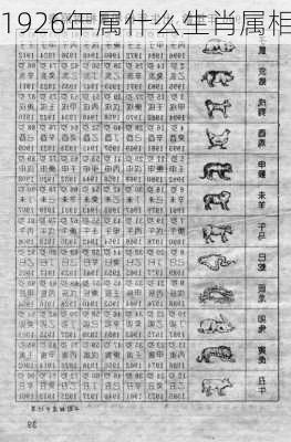 1926年属什么生肖属相