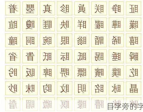 目字旁的字