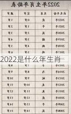 2022是什么年生肖