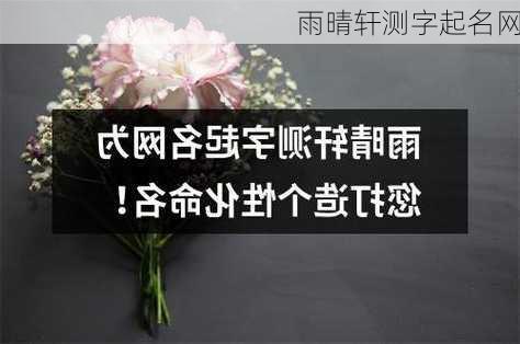 雨晴轩测字起名网