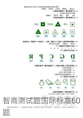 智商测试题国际标准60题