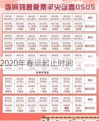 2020年春运起止时间