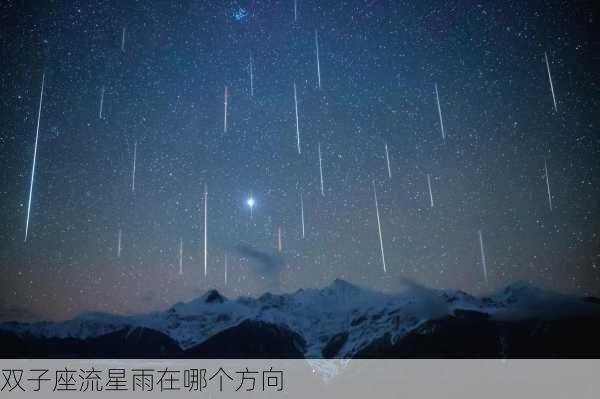 双子座流星雨在哪个方向