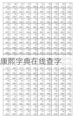 康熙字典在线查字