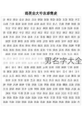 男名字大全