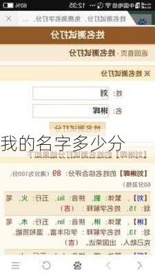 我的名字多少分