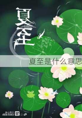 夏至是什么意思