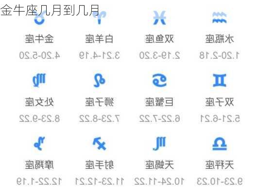 金牛座几月到几月