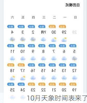 10月天象时间表来了