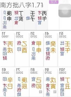 南方批八字1.71