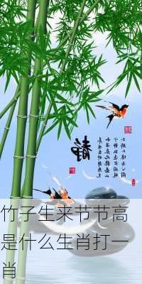 竹子生来节节高是什么生肖打一肖