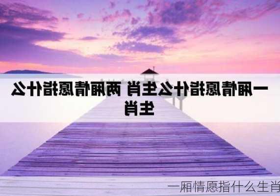 一厢情愿指什么生肖