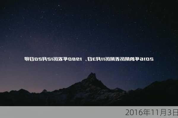 2016年11月3日