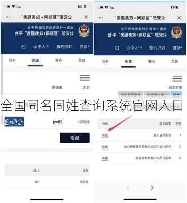 全国同名同姓查询系统官网入口